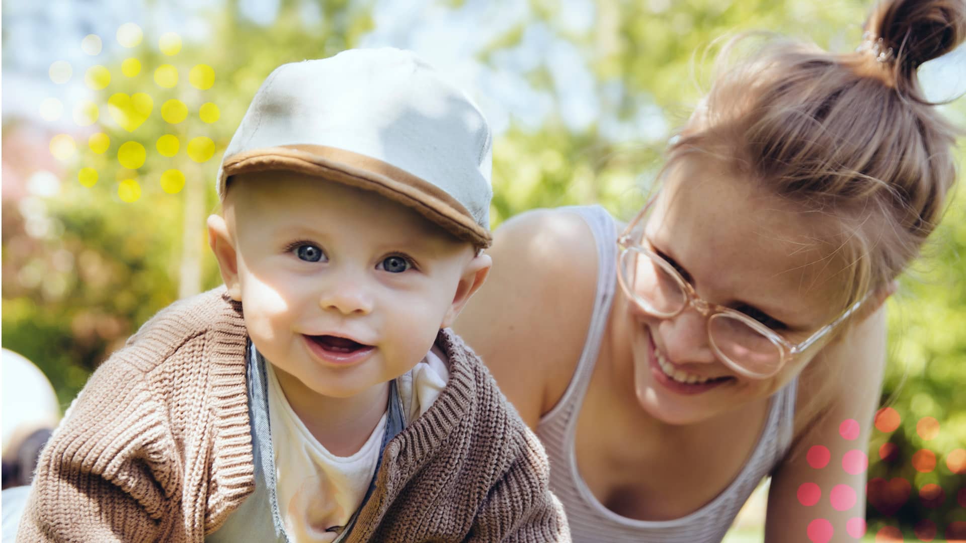 Naisoletettu henkilö ja pieni lapsi.